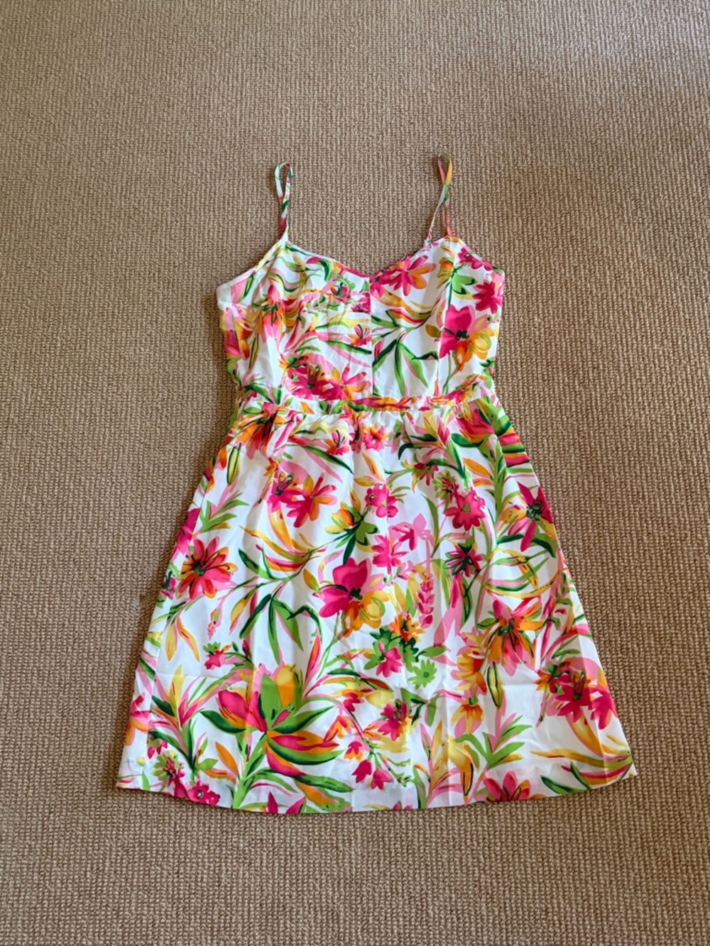 J.Crew Floral Seaside Spaghetti Strap Cami Dress, Size 2 NWT